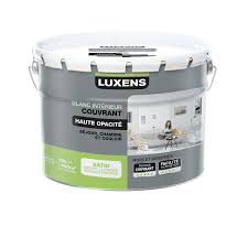 Nuance peinture est un site professionnel de la peinture haut de gamme et nuance peinture. Peinture Mur Boiserie Luxens Couvrant Blanc Satine 10 L