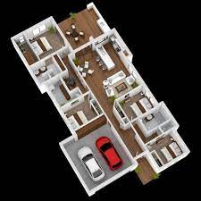 Simple 5 bedroom house plans 3d. 5 Bedroom 3d Home Design Plan
