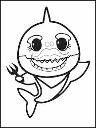 These spring coloring pages are sure to get the kids in the mood for warmer weather. Baby Shark Printable Coloring Book 19