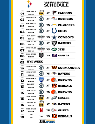Steelers Printable Schedule