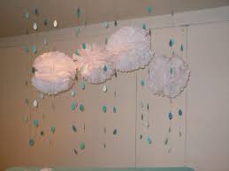 Baby shower in the rain. Rain Shower Party Motif