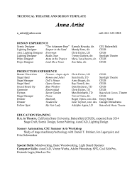 Therefore, if your most recent experience was in theater, then place all of your theater experience at. Technical Theatre And Design Resume Template Sample Free Resume Sample Acting Resume Template Resume Template Acting Resume