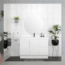 A contemporary bathroom vanity cabinet is a great way to give your bathroom an instant update. Palm 900mm High Quality Modern Bathroom Vanity Unit And Mirror