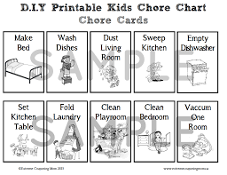 D I Y Crafts D I Y Printable Childrens Chore Chart System