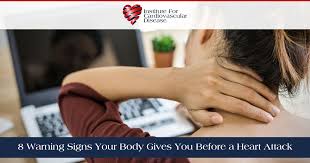 Most people ignore the symptoms of a heart attack which can occur up to 6 months before, and some people don't even know how to recognize them. 8 Warning Signs Your Body Gives You Before A Heart Attack