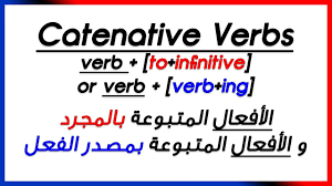 Catenative Verbs To Infinitive Or Verb Ing الأفعال المتبوعة بالمجرد و المتبوعة بمصدر الفعل Youtube