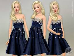 Laurenzia Dress For Girls Found In Tsr Category Sims 4 Female Child Everyday Sims 4 Cc Kids Clothing Sims 4 Sims 4 Dresses