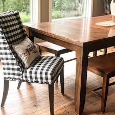 Owen Black White Buffalo Check Dining Chair With Black Wood Dining Chairs White Dining Chairs Blue Chairs Living Room