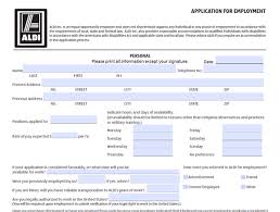 We all know interviews are stressful and the you enjoy the product and service you get at aldi and because of this, you would be proud to work for them. Aldi Application Pdf Print Out