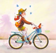 Les Carnets De Cerise Fanart Olyabad Illustration Bikes Girls Children Illustration