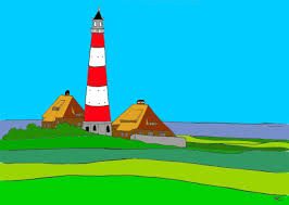 Miscellaneous sea headlights print picture ausmalbilder. Leuchtturm An Der Nordsee Kindergaudi