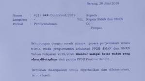 Sosialisasi terkait ppdb online untuk jenjang sma/smk di banten sudah dilakukan dinas pendidikan dan kebudayaan (dindikbud) banten sejak. Dinas Pendidikan Banten Tunda Pengumuman Ppdb Sma Dan Smk