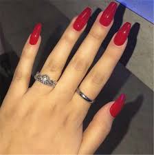 The tips are usually quite long, which allows you to trim and file them down to the shape and size you want. 45 Hottest Red Long Acrylic Coffin Nails Designs You Need To Know Page 23 Of 45 Cute Hostess For Modern Women