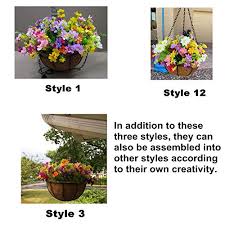 Great savings & free delivery / collection on many items. Mynse Daisy Flower Artificial Hanging Plant Home Balcony Indoor Outdoor Decor Fake Flower Hanging Basket With Chain Flowerpot Big Basket With Artificial Daisy Flowers Pricepulse
