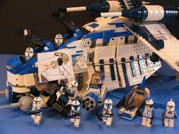 Lego Brick Star Wars Custom Clone Wars 501st Legion Blue Republic Gunship Figs Republic Gunship Lego Star Wars Lego Worlds