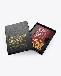 Gift Card In A Box Mockup Halfside View High Angle Shot In Object Mockups On Yellow Images Object Mockups In 2020 Box Mockup Free Psd Mockups Templates Mockup Free Psd