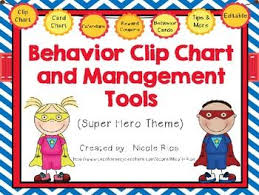 behavior clip chart and management tools super heroes