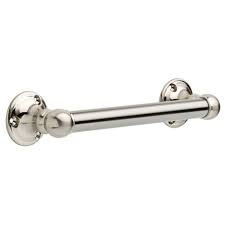 Delta Greenwich 9 In X 7 8 In Decorative Assist Bar In Brushed Nickel Df5209sn Grab Bars Home Depot Stainless Steel Bar