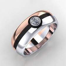Unisex Exquisite 925 Sterling Silver Ring Two Tone 14k Rose Gold Pokemon Ball Diamond Jewelry Natural Gemstone Wedding Band Halloween Christmas Casual Party Acc Aneis Fofos Aliancas Geek Anel De Sonho