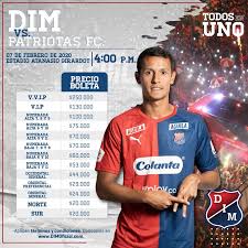 0 a 1 finalizó su partido frente a junior. Precios De Boleteria Y Detalles De Logistica Para Partido Medellin Patriotas Minuto30 Com