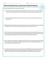 These worksheets, sorted by grade level, cover a mix of skills from the curriculum. Get Into The Spirit Of Winter With These Word Problems Related To Division And Multiplication Worksheet Education Com