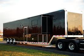 .040 white aluminum exterior, +12 extra interior height, 60 triple tube tongue, reinforce existing rear ramp door, spread triple axles &single fender, winch plate, 2x4 tube rear hoop (95 opening, insulated generator compartment door 36x36, rear wing, additional led tail lights, side mount led turn signals, r7 1 wall insulation. 53 Aluminum Custom Lq Show Hauler Trailer Beckercustomtrailers Gooseneck Fifthwheel Lqtrailer Customlq Carhauler Racehauler Racetrack Aluminumtrailer Toy Hauler Camper Car Hauler Trailer Toy Hauler Trailers