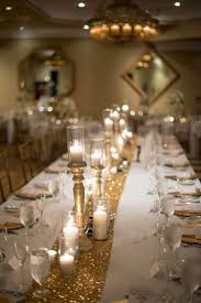 25 Glamorous Gold Wedding Party Decoration Ideas For Wedding Inspiration 50th Wedding Anniversary Decorations Wedding Anniversary Decorations Gold Wedding Reception