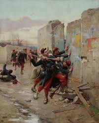 French Storming A Prussian Barricade Franco Prussian War Guerre De Crimee Guerre France Guerre Franco Prussienne