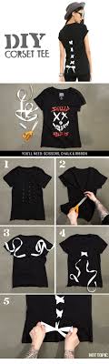 Mad For A Lace Up Corset Tee Diy Lace Up Corset Tee Diy Clothes Diy Corset Refashion Clothes