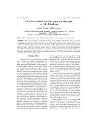 Pdf The Effect Of Differentiation Approach Developed On Gifted Students