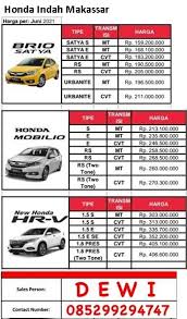 All new honda brio & mobilio dp mulai 20 jutaan saja! Harga Honda Brio Makassar 2021 Promo Dp Kredit Ringan Brosur Mobil