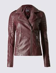 Stitch Detail Biker Jacket Jackets Leather Jacket Fashion