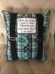 Quilt Pillow Memory Pillow From Loved Ones Shirt Keepsake Etsy Memory Pillows Quilted Pillow Sewing Pillows