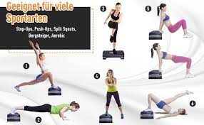 Wichtige punkte für maximalen trainingserfolg. Homcom Steppbrett Aerobic Fitness Heimtrainer Stepper Hohenverstellbar Amazon De Sport Freizeit