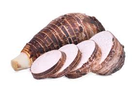 Colocasia esculenta is a tropical plant grown primarily for its edible corms, a root vegetable most commonly known as taro (/ˈtɑːroʊ, ˈtæroʊ/), kalo, dasheen or godere. Taro Root Mister Produce