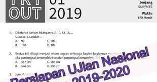 Latihan Soal Try Out Kelas 9 Matematika Edisi 2019 2020 Info Pendidikan Terbaru