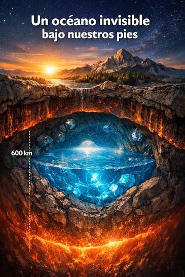 Un océano escondido dentro de la Tierra… mucho más grande que todos los  mares que conocemos Cuando pensamos en agua, imaginamos océanos, ríos,  lluvias. Pero lo que pocos saben es que bajo
