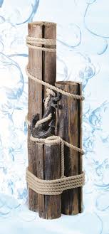 Decorative Nautical Piling With Rope And Anchor 30 Inch Wooden Pilings Outdoor Nautical Decor Guarante Outdoor Coastal Decor Beach House Gift Nautical Decor