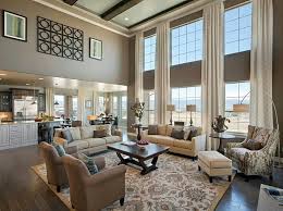 Transition From 2 Storey Great Room Living Room Furniture Arrangement High Ceiling Living Room Family Living Rooms