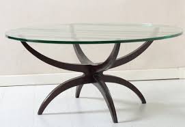 Beautiful mid century teak table from haslev, designed by tue poulsen oval cofee table is 48x33x15 $250 square matching end table is 24x24x22 solid teak with unique round legs pick up in bartlett. Mid Century Wood And Glass Coffee Table 1950s For Sale At Pamono
