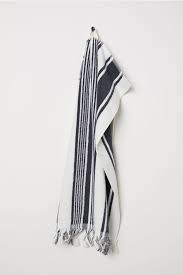 Black And White Striped Hand Towels Striped Hand Towel Hand Towels Patterned Bath Towels H M Home