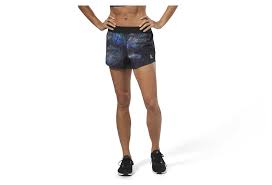 reebok epic 2 in 1 women shorts black oil slick