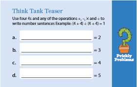 Math Puzzle Mathematics Activities Think Tank Sentence Examples