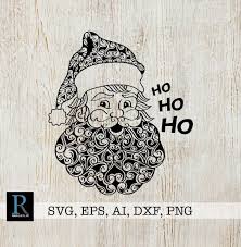 Zentangle Santa Claus Svg Mandala Christmas Svg Etsy Mandala Design Art Diy Prints Christmas Mandala