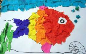 Basteln aus papier mit den kindern macht spaß! Pin Von Stephanie Andre Auf Basteln Mit 2 Jahrigem Kinder Basteln Krepppapier Kinder Collage Krepppapier