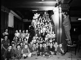 Mrs Pope Seated On The Stairway With Some Of The Residents Of The Lena Pope Home Digital Gallery Beta Pope Still Image Block Area