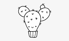 Garabatos kawaii estilo personajes de dibujos animados lindo. Dibujo De Cactus Nopal Para Colorear Drawing Transparent Png 600x470 Free Download On Nicepng