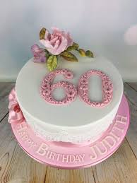 Birthday cakes are often layer cakes with frosting served with small lit candles on top representing the celebrant's age. Pink Roses 60th Birthday Cake Mel S Amazing Cakes