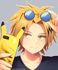 Myheroacademia bnha bokunoheroacademia kaminaridenki denki mha denkikaminari anime myheroacademiafanart fanart kaminari denki female version / bnha genderbend peb99 Bnha Denki Kaminari Selfie By Cookieshuriken On Deviantart Human Pikachu Cute Anime Character Anime Guys