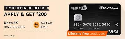Check spelling or type a new query. Limited Period Offer Apply Amazon Pay Icici Credit Card Get Rs 300 Cashback Credit Card How To Apply Cashback